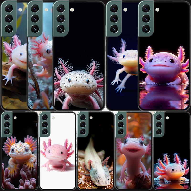 Smiling Salamander Phone Case For Samsung Galaxy S22 S25 Ultra S21 S10 Plus S26 Edge S20 S23 S24 FE Cover Silicone Soft TPU
