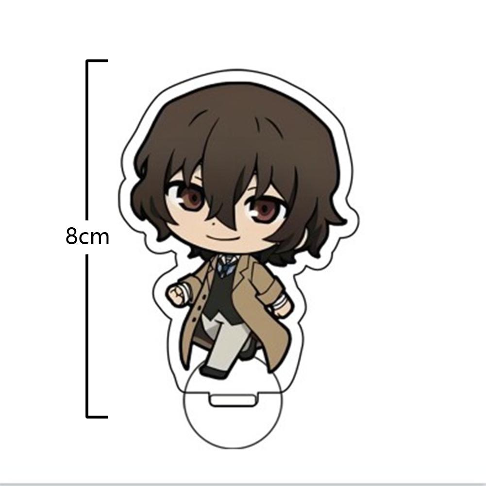 Acrylplattenschmuck Acryl-Ständer Puppe BSD Dazai Osamu Nakahara Chuuya Anime-Figur Modellplatte Schreibtischdekoration Weihnachtsgeschenke