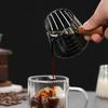 Italian Style Glass Coffee Cup 180ml Reusable Insulated Measuring Cup Wooden Handle Drinking Glasses for Coffee Tea Water