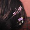 Chinese Flower Hair Sticks Handmade Hair Stick Pins Decorative Hanfu Hair Fork  For Women Girls