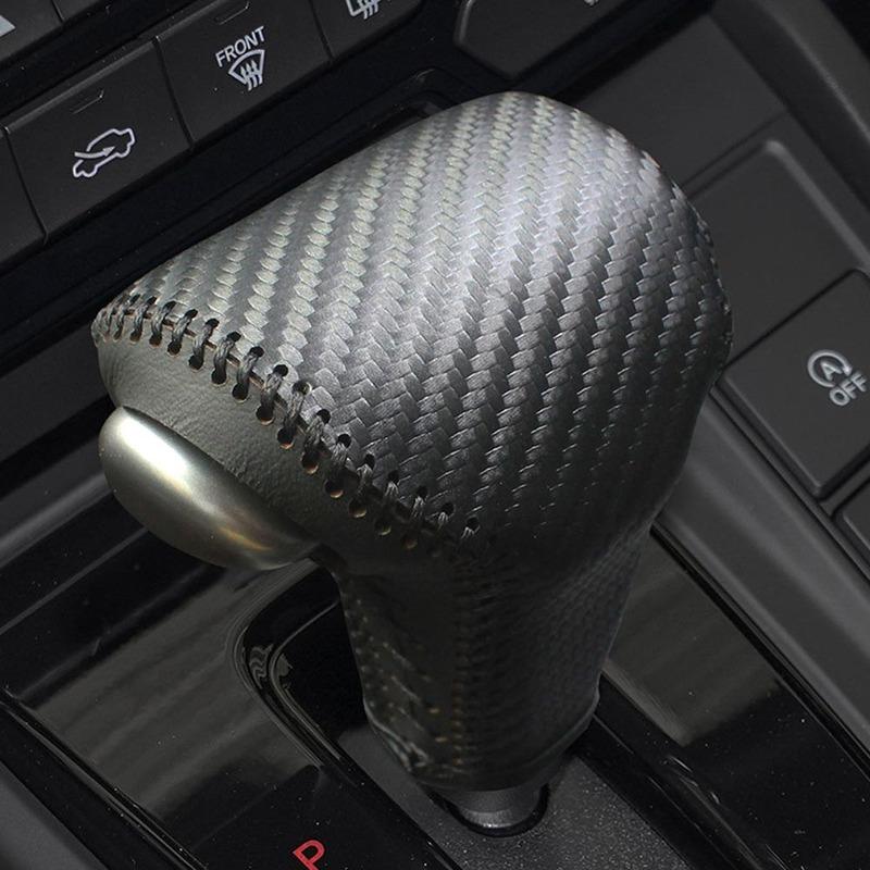 Leather Car Gear Head Shift Knob Cover Fit for Honda CRV CR-V 2017 2018 2019 2020 2021 Gear Shift Collars Accessories