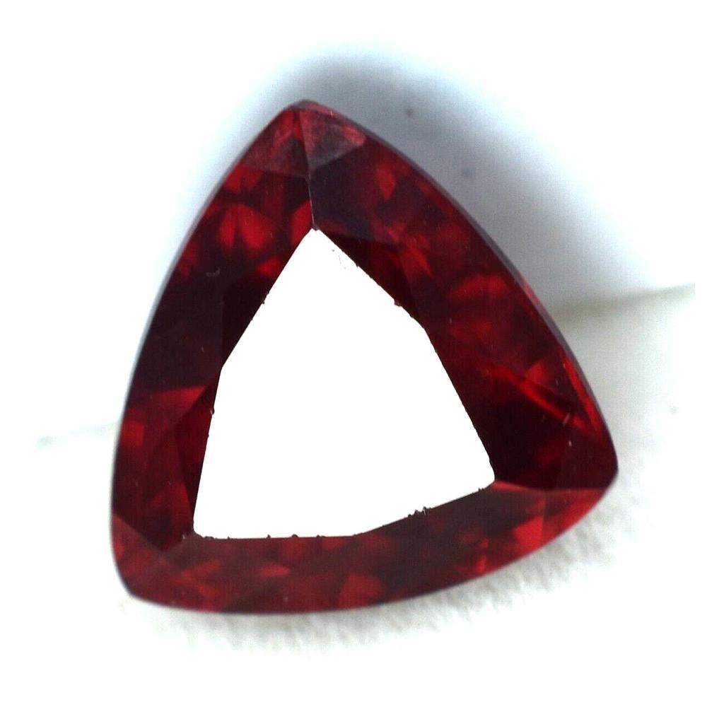 A+ NATURAL Ruby Trillion Shape Bloody RED 4.85 Ct CERTIFIED Rare Loose Gemstone