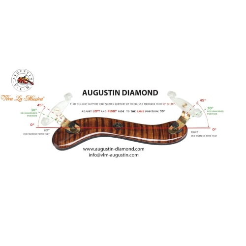 Viva La Musica Diamond Violin Shoulder Rest, Maple/Light