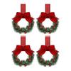 Plastic Bowknot Ribbon Wreath Closet Hangers Holiday Decoration for Home Office