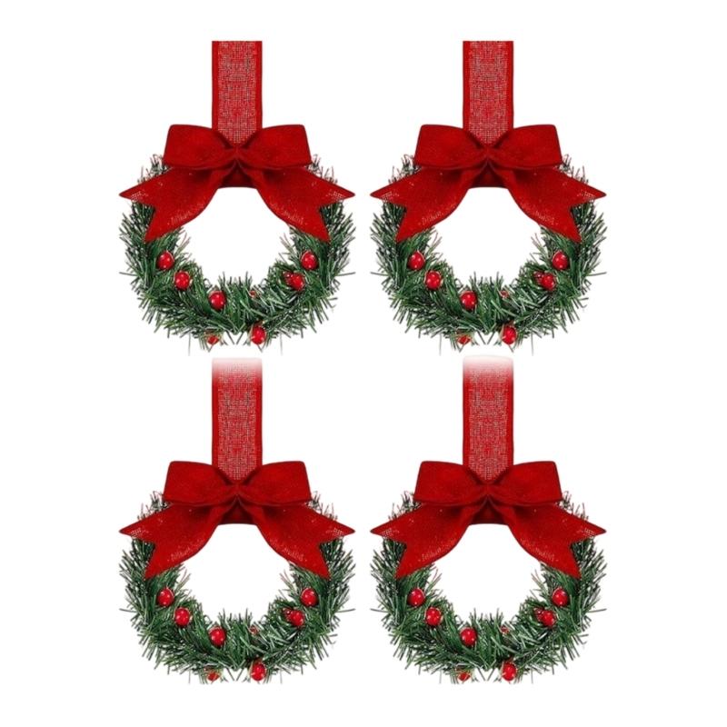 Plastic Bowknot Ribbon Wreath Closet Hangers Holiday Decoration for Home Office