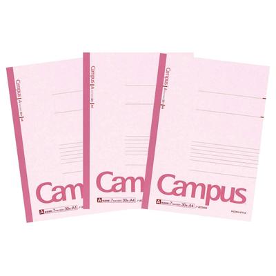KOKUYO Cuaderno Campus Note A4 con líneas A, paquete de 3 cuadernos n.° 203ANX3