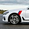 Tri-Color SPORT Car Fender Stickers, Wheel Arch Decor Decals, Personalized Auto Modification Decals Fit for BMW E46 E60 E61 E70 SK8