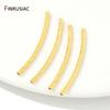 18K Gold Plated Brass Long Curved Twisted Tube Beads Accessories For Jewelry Making,Handmade DIY Jewellery Findings Components