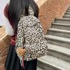 New retro leopard print casual student schoolbag Korean version simple daily commuting large-capacity backpack