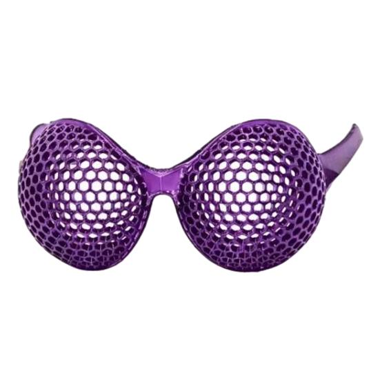 Nostalgie 3D Printed Insect Compound Eye Glasses, Adjustment Help Training Focus Fun Eyeglasses for Teens Adults Halloween Party Cosplay Novelty