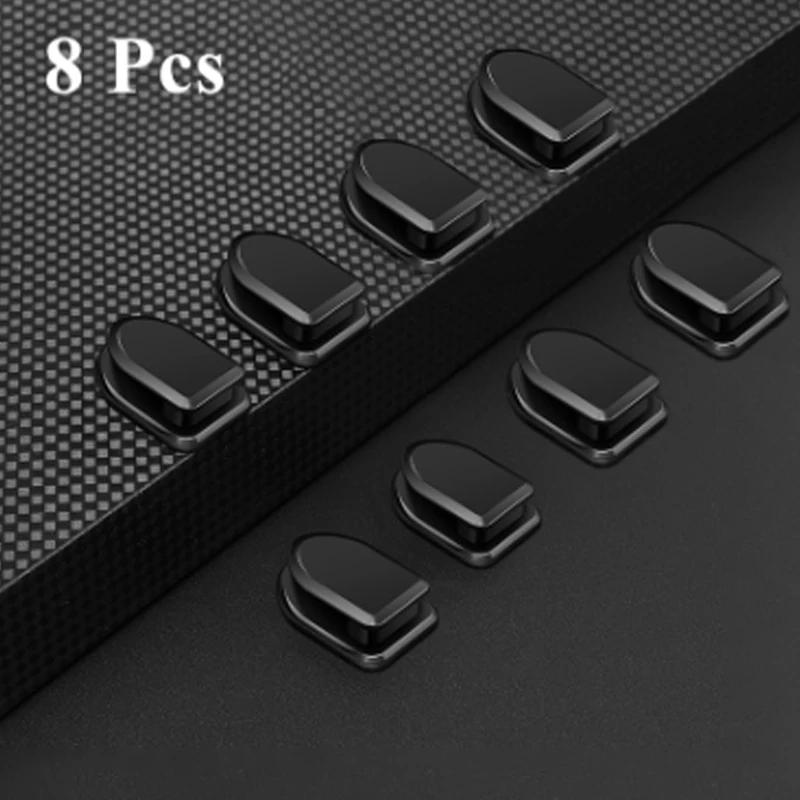 4Pcs/8Pcs Car Hook Organizer Storage for USB Cable Headphone Key Storage Self Adhesive Wall Hook Hanger Auto Fastener Clip Stuff