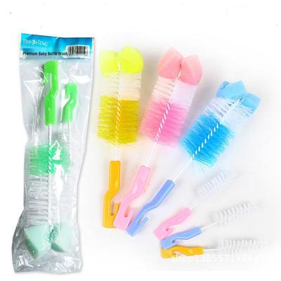 Großes & Kleines Schwamm-Babyflaschenbürsten-Set mit Saugern und Nylon-Reinigungsbürsten