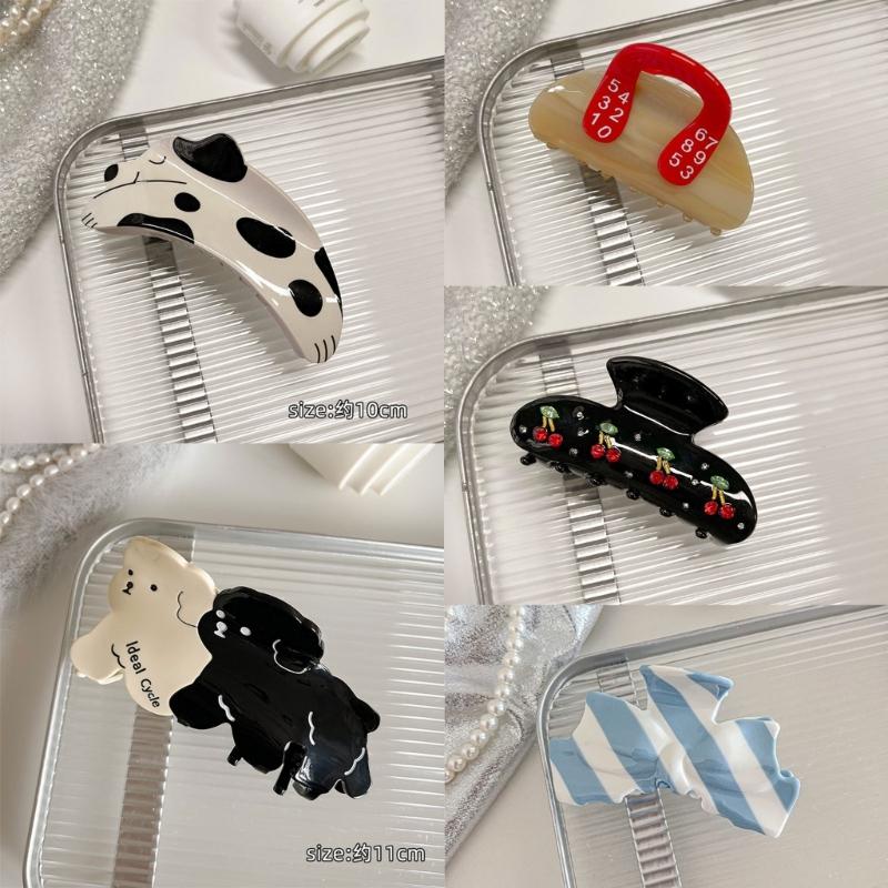 Trendy Acetate Hair Clip Strong Clasp For Long Hair Smooth Clip Lightweight Everyday Use