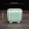 Ceramic Purple Clay Succulent Bonsai Pot - High-End Glazed Mini Flower Pot 