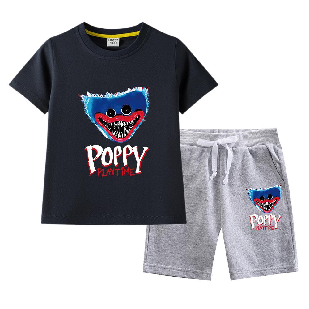 Bobo Boys Reiner Baumwoll Sommer 2023 Kinder Kurzarm und Shorts Set