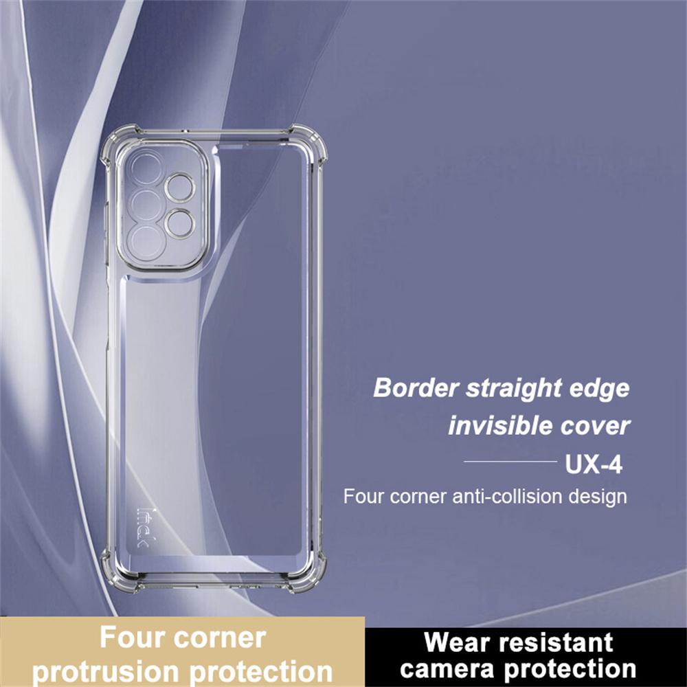 IMAK UX-4 Series for Samsung Galaxy A13 4G Case Straight Frame Four Corner Shockproof Clear TPU Cover