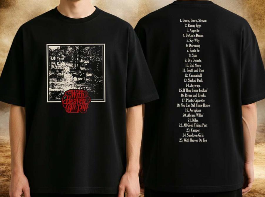 Zach Bryan Tour Merch 2026 With Heaven On Top Album Two Sides Tee S