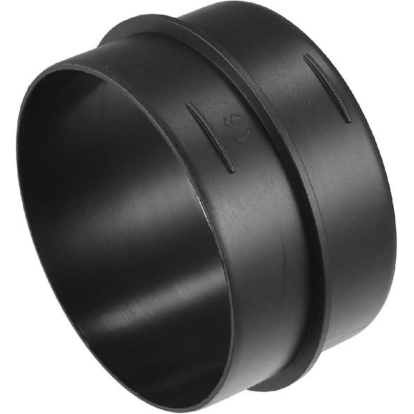 Motoforti Car Air Ducting Connector Straight Air Heater Duct Joiner Connector Pipe 3.54'' 90mm OD Black Long-lasting