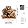 2D Acrylic Couple Decoration Tabletop Ornament (Not 3D) Flat Decor Valentine's Day for Study