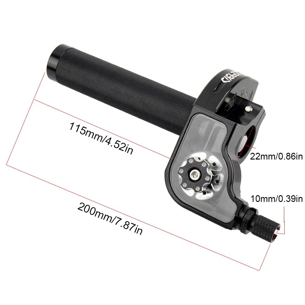 For ATV Quad Bike Motocross Moped Scooter Bike CNC Aluminum Parts 7/8" 22mm Universal Motorcycle Accelerator Throttle Twist Grip,Black.