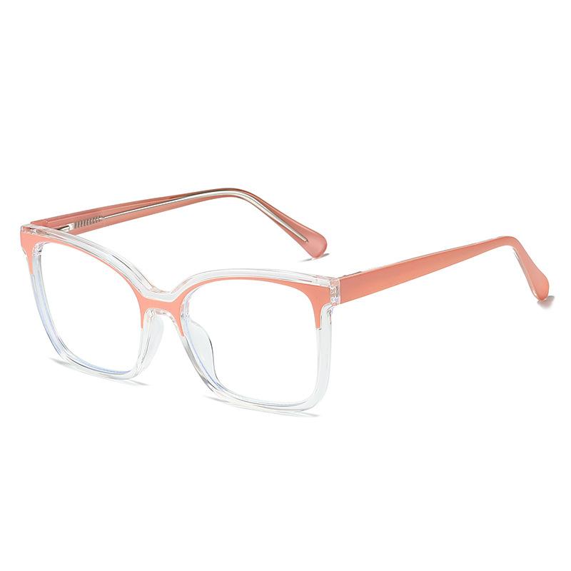 Tr High Definition Anti-Blue Glasses Personalized Contrast Trend Glasses Frame Retro Cat Eye Plain Flat Mirror