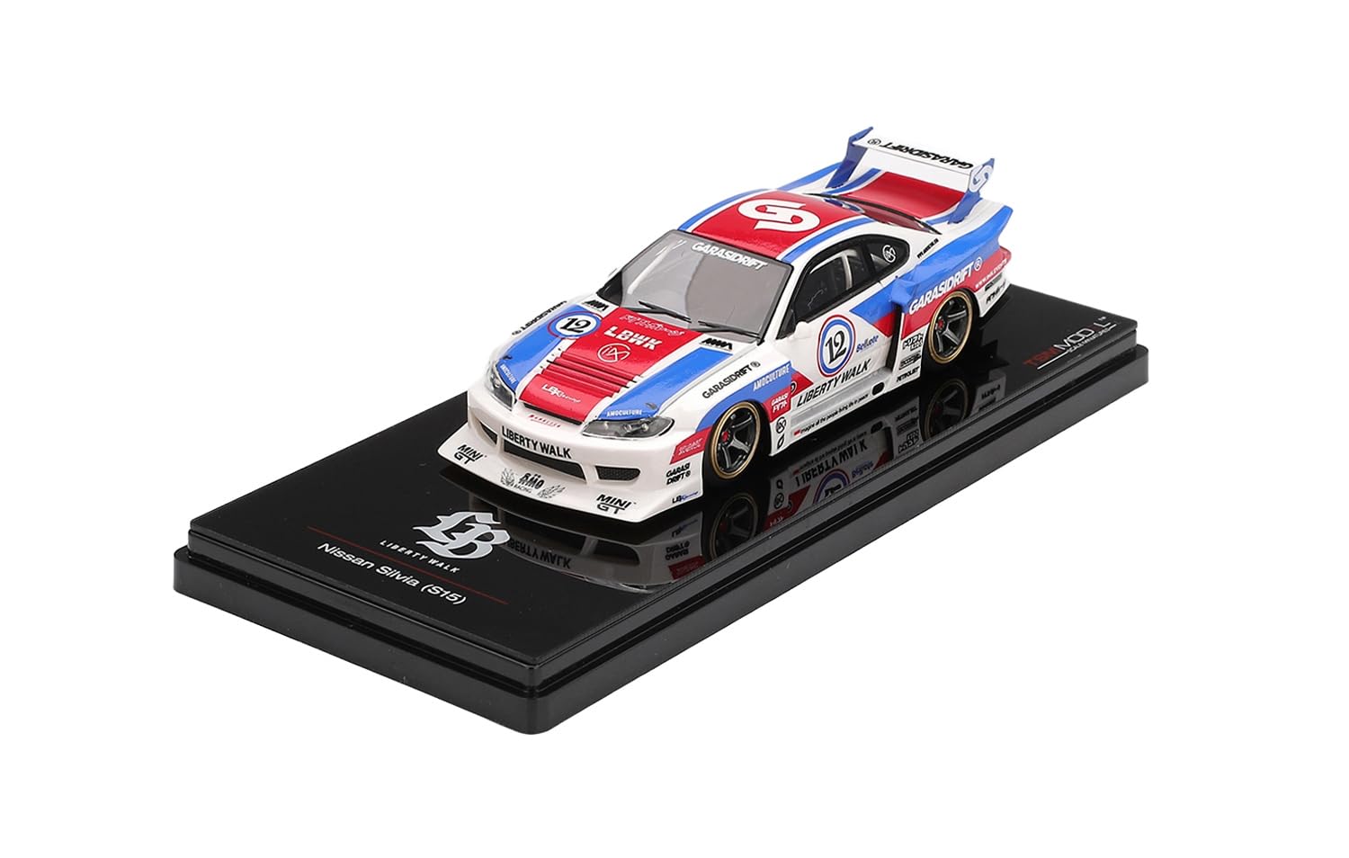 

Sunrich TSM MODEL Nissan Silhouette Silvia S15 GARASIDRIFT x LBWK 2025 Готовая модель TSMV0029 1/43 LB-Super