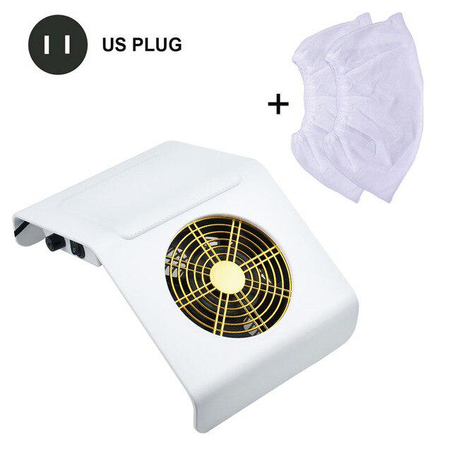 

40 Вт пылесборник для ногтей, профессиональный пылесос, оборудование для дизайна ногтей с 2 ​​мешками для сбора пыли, инструменты для маникюрного салона