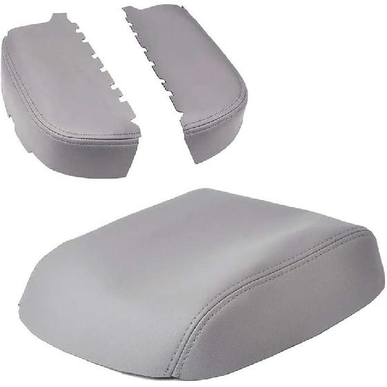 Center Console Cover Front Door Armrest Replacement Kit Fits for Pilot 2009-2015,Leather Cover Only (Beige)
