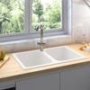 Kitchen Sink White 76 x 48 x 30 cm Quartz and Resin