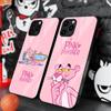 Urocze Śmieszne Etui ze Szkła Hartowanego Różowa Pantera Dla Apple iPhone 11 13 Pro Max SE 7 8 + 12 Mini 14 Plus X XS XR 6 6S Pokrowiec na Telefon Sac