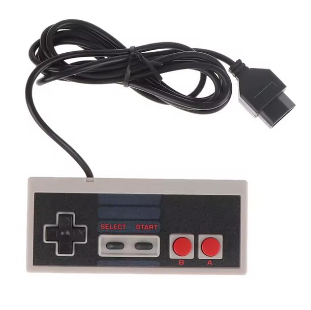 

NES/New Famicom compatible controller, NES style, with D-pad, select, and start buttons, gray