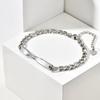 Stainless Steel Mobius Bracelet for Women Men,Minimalist NK Chain Couple Bracelets,Couple Jewelry Gift for Lover