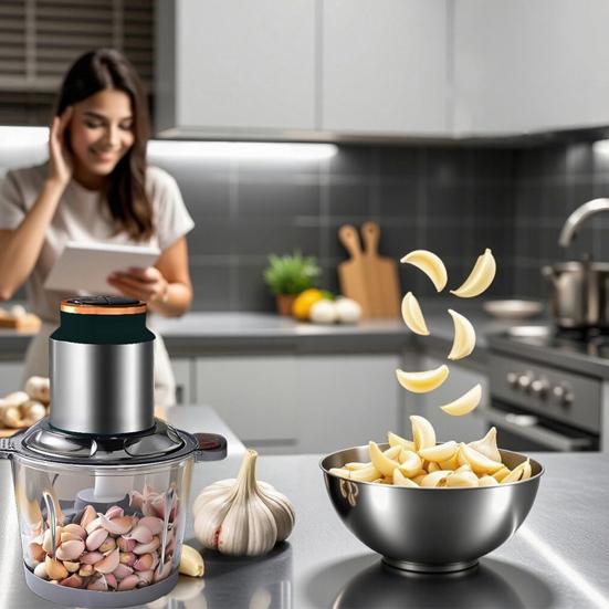 Nástavec na loupání česneku pro 2L/3L elektrické mlýnky na maso Silikonový nástroj na odstraňování slupek pro loupání bez námahy