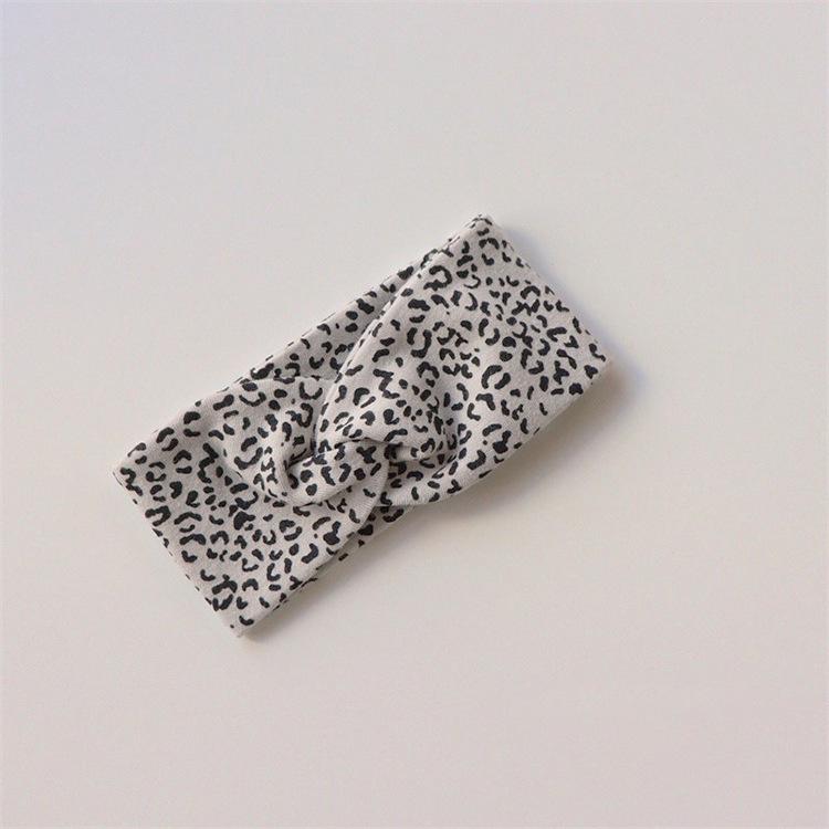 

Korean Style Autumn Child s Leopard Print Bear Ear Headband One Size