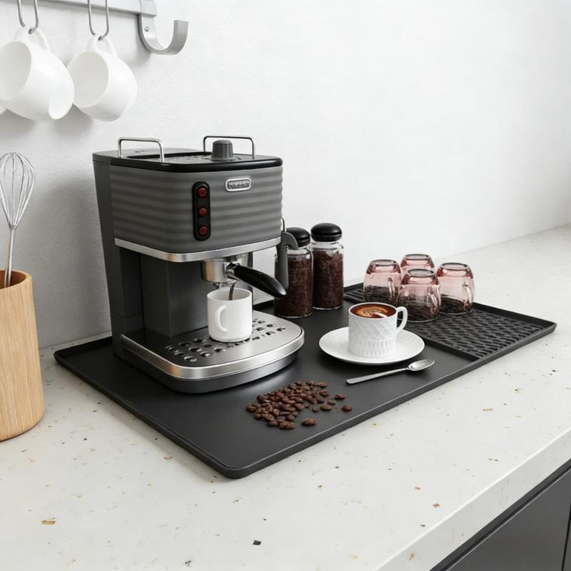 Kitchen Multifunctional Silicone Coaster Non-Slip Heat Resistant Mat Household Coffee Cup Tray Draining Protection Table Mat