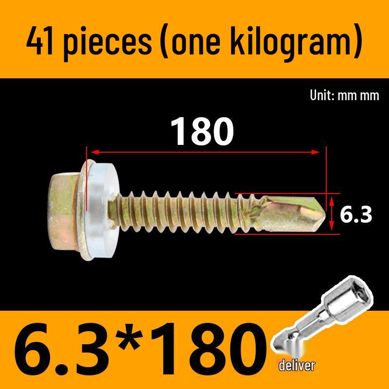 KI9S Stainless Steel Self-Drilling Hex Screw for Tile & Iron, M4