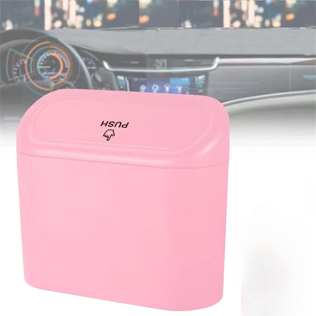 Spacious Car Trash Can with Lid, Durable PP Material, Garbage Bag for Vehicle Organization and Storage
