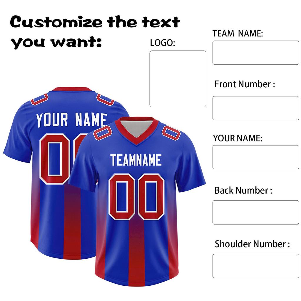 Custom Football Jerseys Personalized Printed Team Name & Number Sports Uniform For Men Women Youth