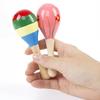 Wooden Maracas Multiple Colour Auditory Training Educational Toy Baby Sand Hammer Instrument Toy for Boys Girls