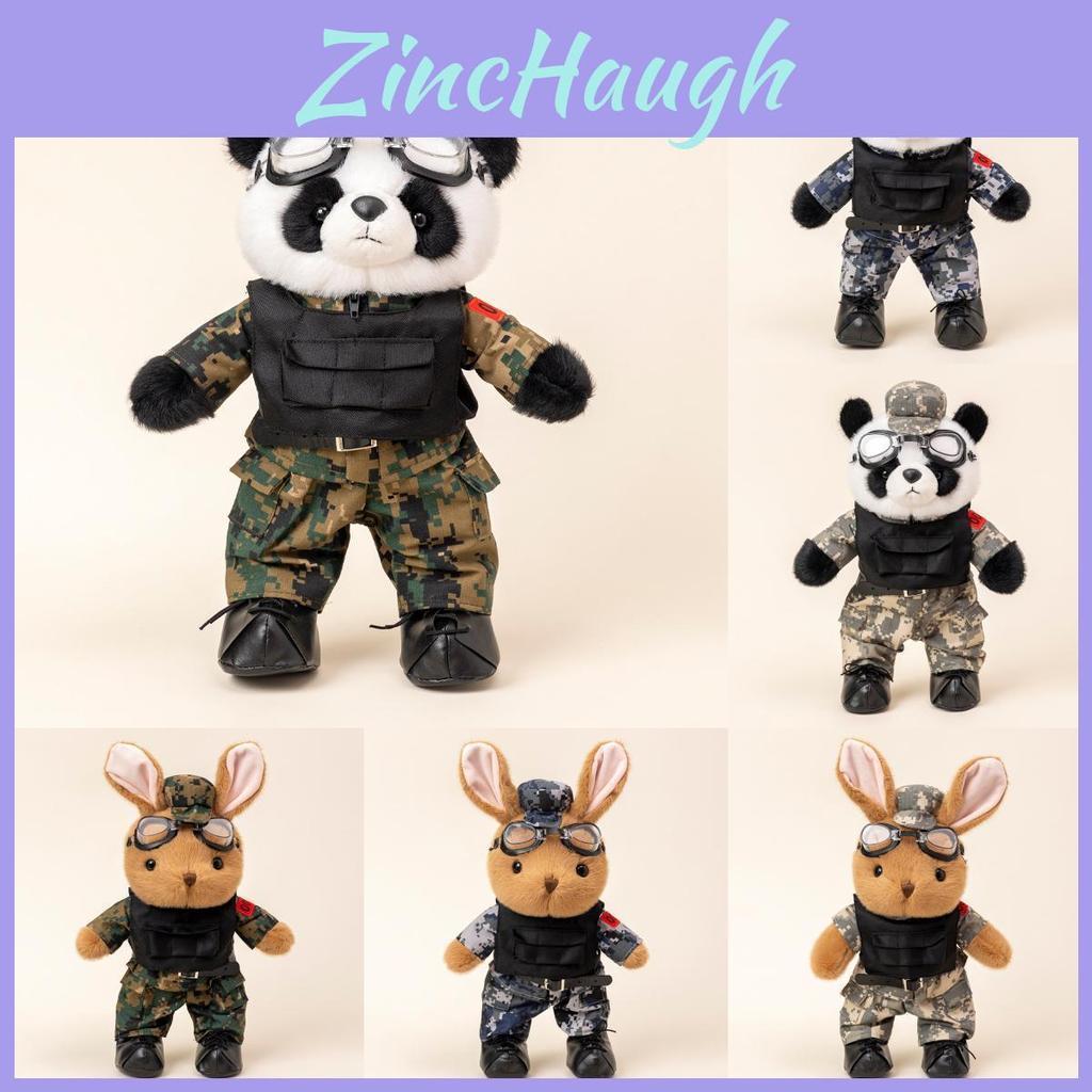 Soft And Cuddly Panda Army Plush Toy Rabbit Soldier Figure Perfect For Gifts