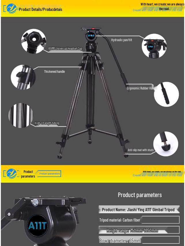 A11T Carbon Fiber Tripod for DSLR Camera & Mirrorless Photography
