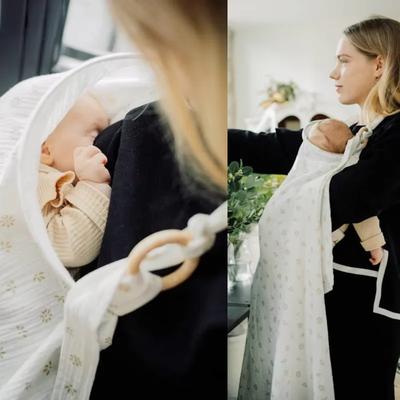 Breastfeeding Nursing Cover Soft Baby Feeding Cloth Multi-Use Privacy Breast Feeding Blanket Essential for Discreet Baby Feeding