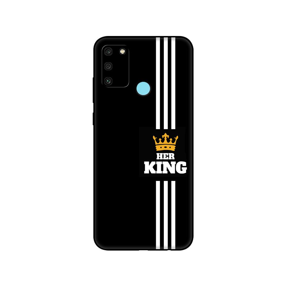 

Черный чехол из ТПУ для Huawei Honor 8a Prime 8s Prime 9 Lite Honor 9A 9C 9X Premium 9x Pro 9S чехол King Queen Lovers пара honor 9X