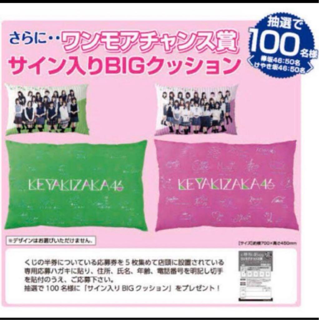 [USED] Keyakizaka46 Signed BIG Cushion One More Chance Award Sakurazaka46