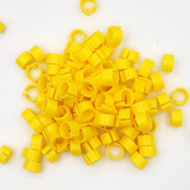 100Pcs Birds Pigeon Foot Rings Small Poultry Foot Ring 10 Colors Plastic Dove Clip Quail Pigeon Foot Ring Pet Bird Supplies