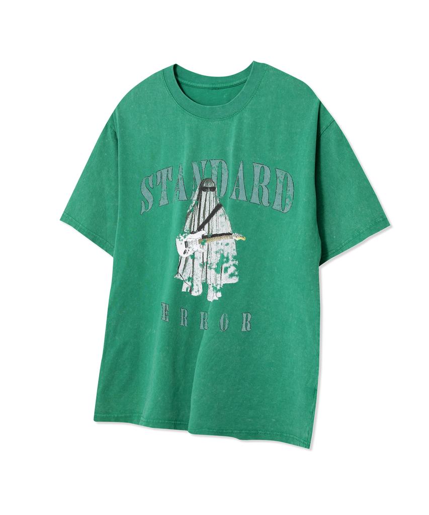 STANDARDERROR 87-Stan254 Phantom Rhythm Crack Pigment Short Sleeve T-Shirt (5 Colors) (Type A)