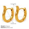 Fashion Vacation Geometric U-Triangle Earrings Gold Non-Fading Sun Style Commuter Earrings Women