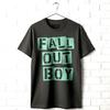 Fall Out Boy T-Shirt: Rock Band Scrabble Logo (Charcoal, S-2XL)