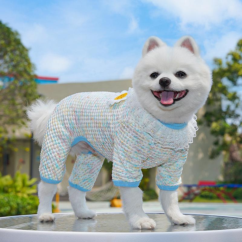 Spring and Summer Four-legged Clothing, Dog and Cat Pet Clothing, Elastic and Breathable Needle Fabric