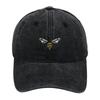 Bee baseball cap cartoon cute embroidery cap European and American retro washed old men's and women's casual hat